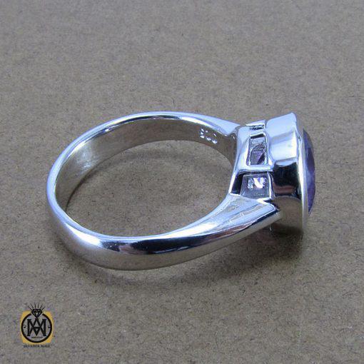 2 انگشتر آمتیست زنانه طرح هلما - کد 2040 - تصویر 4