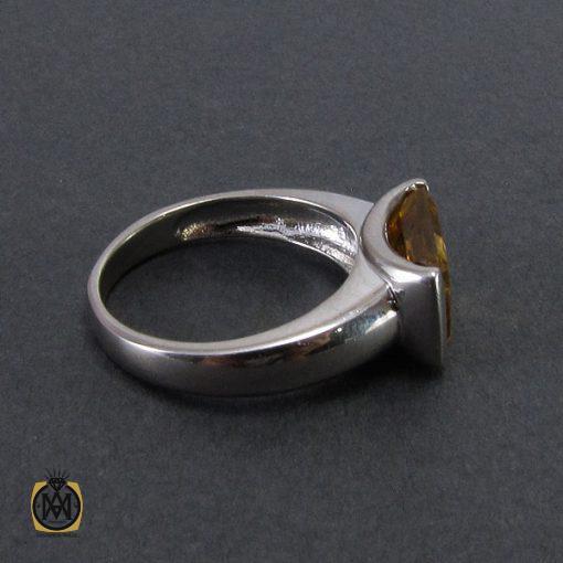 انگشتر سیترین اصل و معدنی زنانه طرح ماهک - کد 2049 - تصویر 4