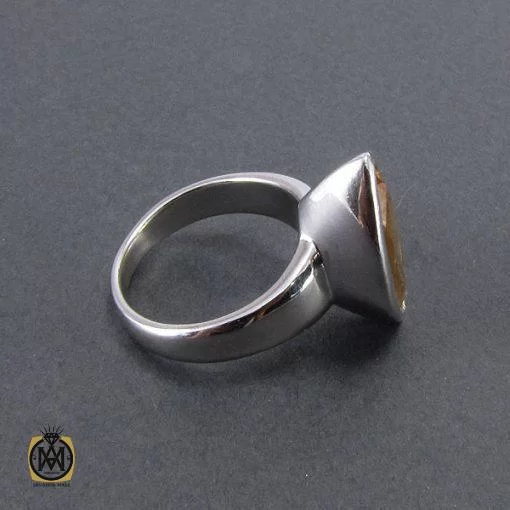 انگشتر سیترین زنانه طرح گلاسا – کد 2051 - تصویر 4