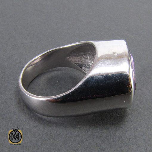 2 انگشتر آمتیست زنانه طرح گیسو - کد 2055 - تصویر 2