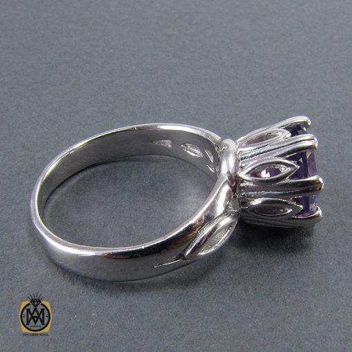 انگشتر آمتیست زنانه طرح پرناز - کد 2061 - تصویر 3