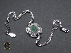 دستبند نقره زمرد زنانه – کد 1015 - تصویر 2