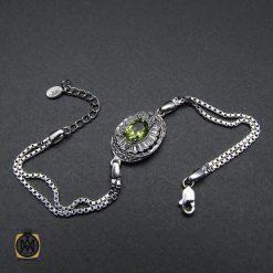 دستبند نقره زبرجد زنانه – کد 1016 دستبند نقره زبرجد زنانه – کد 1016