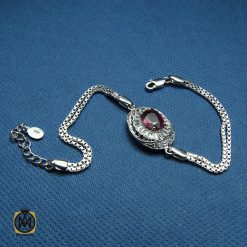 دستبند نقره یاقوت سرخ زنانه – کد 1017 دستبند نقره یاقوت سرخ زنانه – کد 1017