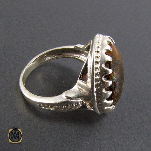 انگشتر کهربا بولونی لهستان مردانه اصل و معدنی - کد 8048 - تصویر 2