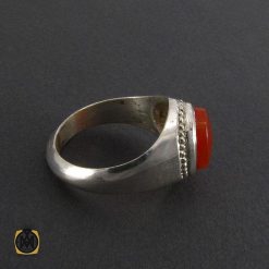 انگشتر عقیق یمن حکاکی شرف الشمس مردانه - کد 8056 انگشتر عقیق یمن حکاکی شرف الشمس مردانه - کد 8056