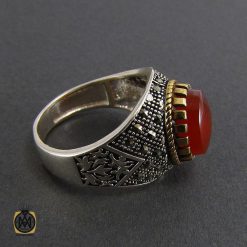 انگشتر عقیق یمن حکاکی شرف الشمس مردانه - کد 8058 انگشتر عقیق یمن حکاکی شرف الشمس مردانه - کد 8058