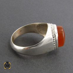 انگشتر عقیق یمن حکاکی شرف الشمس مردانه - کد 8065 انگشتر عقیق یمن حکاکی شرف الشمس مردانه - کد 8065