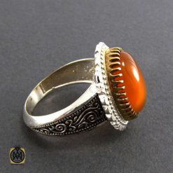 انگشتر عقیق یمن حکاکی شرف الشمس مردانه - کد 8068 انگشتر عقیق یمن حکاکی شرف الشمس مردانه - کد 8068