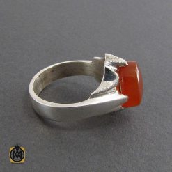 انگشتر عقیق یمن حکاکی شرف الشمس مردانه - کد 8069 انگشتر عقیق یمن حکاکی شرف الشمس مردانه - کد 8069