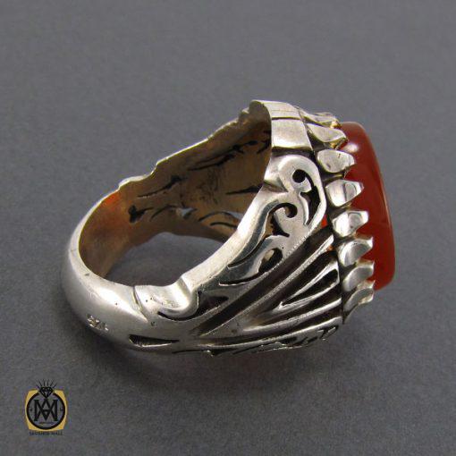 انگشتر عقیق یمن مردانه با حکاکی یا بضعه المصطفی فاطمه - کد 8084 - تصویر 2