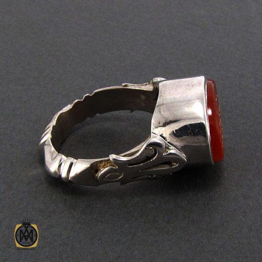 انگشتر عقیق یمن مردانه با حکاکی یا غافر الخطایا - کد 8097 - تصویر 2