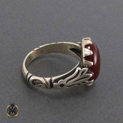انگشتر عقیق قرمز مردانه - کد 8138 انگشتر عقیق قرمز مردانه - کد 8138