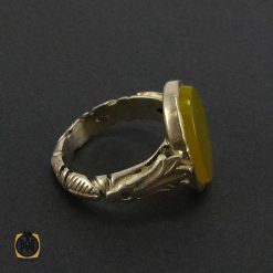 انگشتر عقیق زرد مردانه با حکاکی شرف الشمس - کد 8143 انگشتر عقیق زرد مردانه با حکاکی شرف الشمس - کد 8143