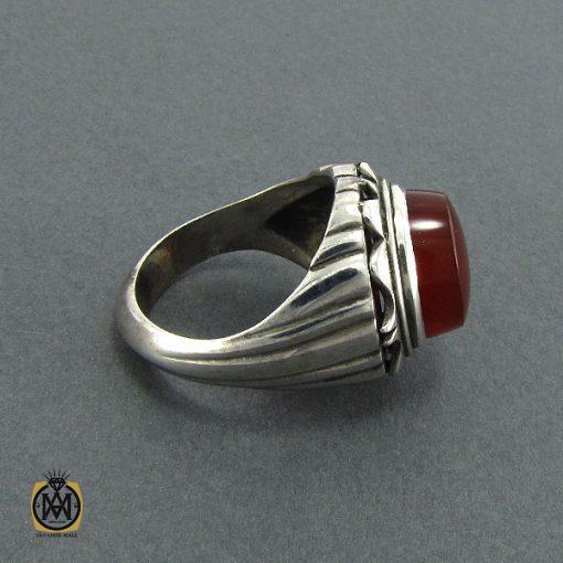 انگشتر عقیق یمن مردانه - کد 8155 - تصویر 3