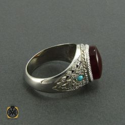 انگشتر عقیق یمن و فیروزه نیشابور مردانه - کد 8161 انگشتر عقیق یمن و فیروزه نیشابور مردانه - کد 8161