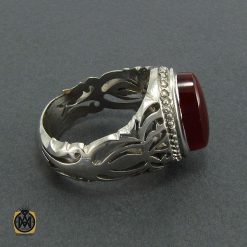 انگشتر عقیق یمن اصل مردانه دست ساز شبکه ای - کد 8163 انگشتر عقیق یمن اصل مردانه دست ساز شبکه ای - کد 8163