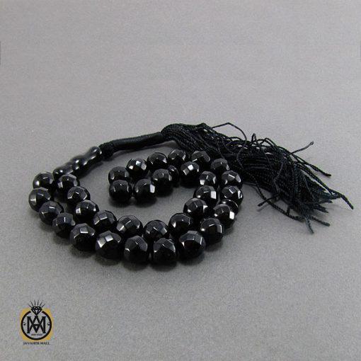 تسبیح عقیق مشکی 33 دانه تراش - کد 4033 - تصویر 2