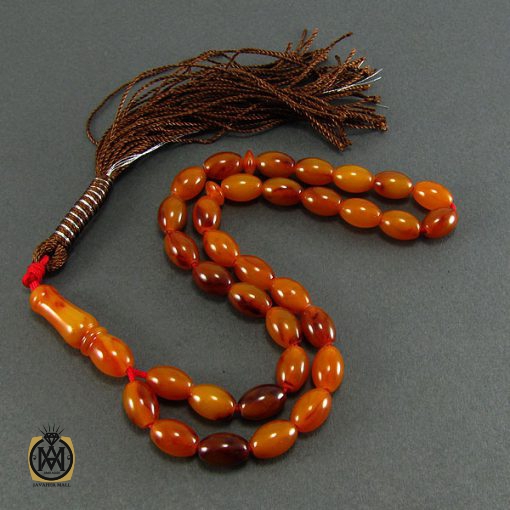 تسبیح کهربای پودری 33 دانه هلی - کد 4074 - تصویر 2