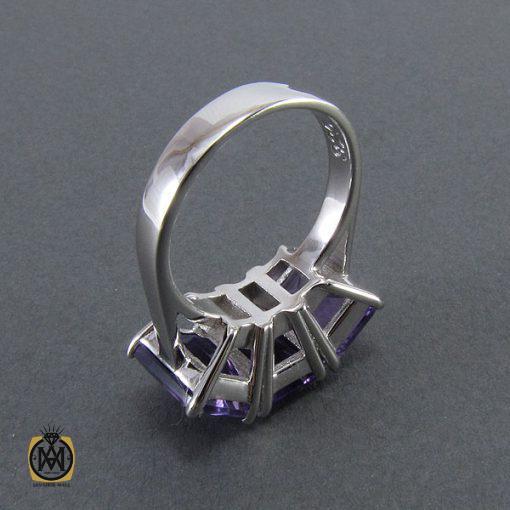 3 انگشتر آمتیست زنانه طرح یارا - کد 2043 - تصویر 5