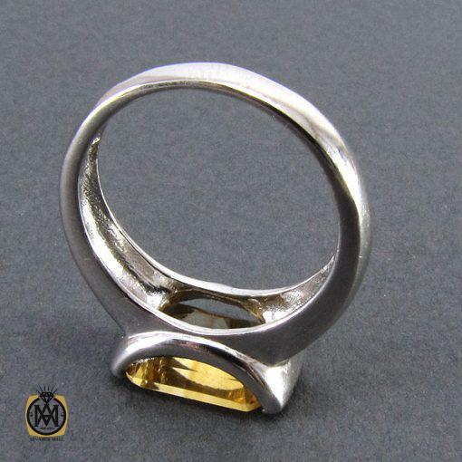 انگشتر سیترین اصل و معدنی زنانه طرح ماهک - کد 2049 - تصویر 5