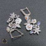 3 سرویس تانزانایت، کوارتز و صدف طرح مهشید زنانه - کد 7037 - تصویر 3