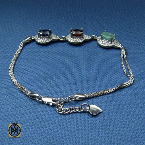 دستبند یاقوت و زمرد زنانه – کد 1006 - تصویر 5