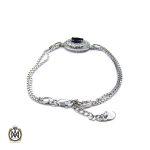 دستبند یاقوت کبود زنانه اصل و معدنی طرح نیلوفر – کد 1011 - تصویر 6