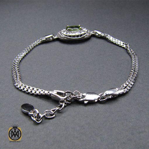 دستبند نقره زبرجد زنانه – کد 1016 - تصویر 3