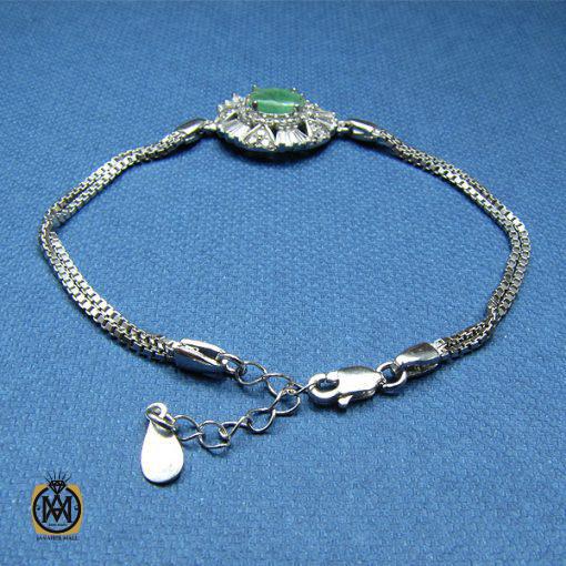 3 دستبند نقره زمرد زنانه – کد 1018 - تصویر 2
