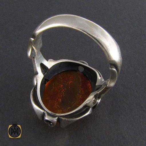 3 انگشتر کهربا مردانه بولونی لهستان اصل - کد 8045 - تصویر 3