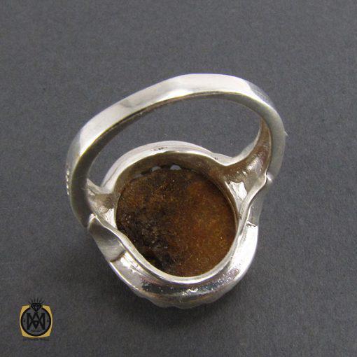 انگشتر کهربا بولونی لهستان مردانه اصل و معدنی - کد 8048 - تصویر 3