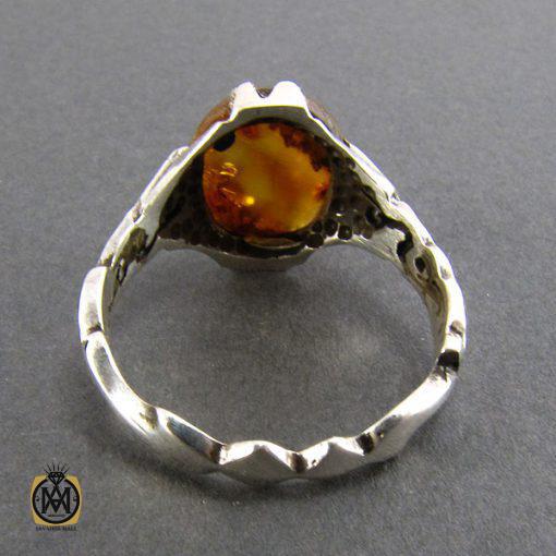 انگشتر کهربا مردانه - کد 8049 - تصویر 3