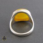 انگشتر عقیق زرد حکاکی شرف الشمس مردانه - کد 8055 - تصویر 3