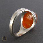 انگشتر عقیق یمن حکاکی شرف الشمس مردانه - کد 8062 - تصویر 3