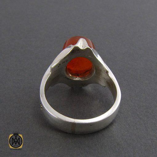 انگشتر عقیق یمن حکاکی شرف الشمس مردانه - کد 8069 - تصویر 3