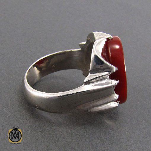 انگشتر عقیق یمن مردانه با حکاکی یا اهل العالم قتل الحسین بکربلا عطشان - کد 8078 - تصویر 3