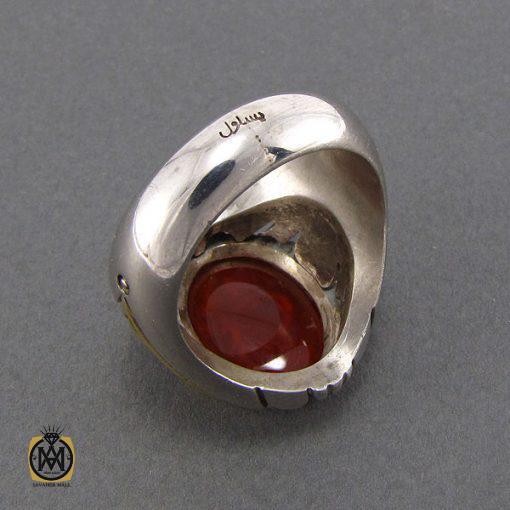 3 انگشتر عقیق یمن مردانه با حکاکی یدالله فوق ایدیهم - کد 8086 - تصویر 3