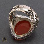 انگشتر عقیق یمن مردانه با حکاکی حب الحسین اجننی - کد 8093 - تصویر 3