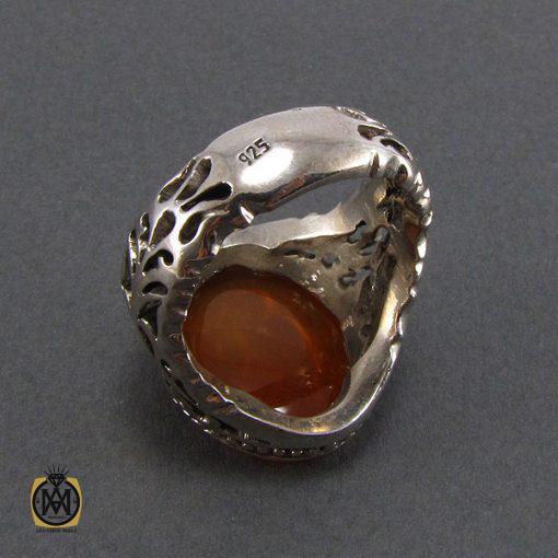 انگشتر عقیق یمن مردانه با حکاکی یا رقیه بنت الحسین س - کد 8094 - تصویر 3
