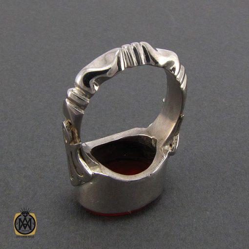 انگشتر عقیق یمن مردانه با حکاکی یا غافر الخطایا - کد 8097 - تصویر 3