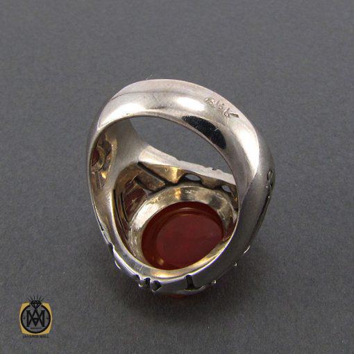 3 انگشتر عقیق یمن مردانه با حکاکی امیری حسین و نعم الامیر - کد 8098 - تصویر 3