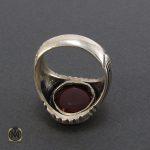 انگشتر عقیق قرمز با رکاب نقره مردانه - کد 8104 - تصویر 3