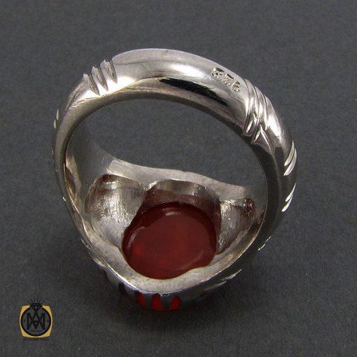انگشتر عقیق یمن مردانه با حکاکی یا زین العابدین - کد 8109 - تصویر 3