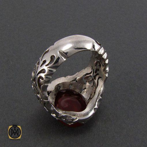 انگشتر عقیق یمن مردانه با حکاکی یا ثار الله - کد 8115 - تصویر 3