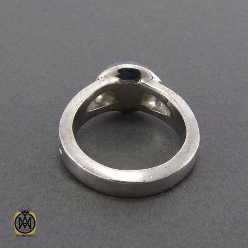 انگشتر عقیق یمن مردانه با حکاکی ومن تق الله مردانه - کد 8127 - تصویر 3
