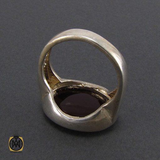 انگشتر عقیق قرمز مردانه - کد 8139 - تصویر 3