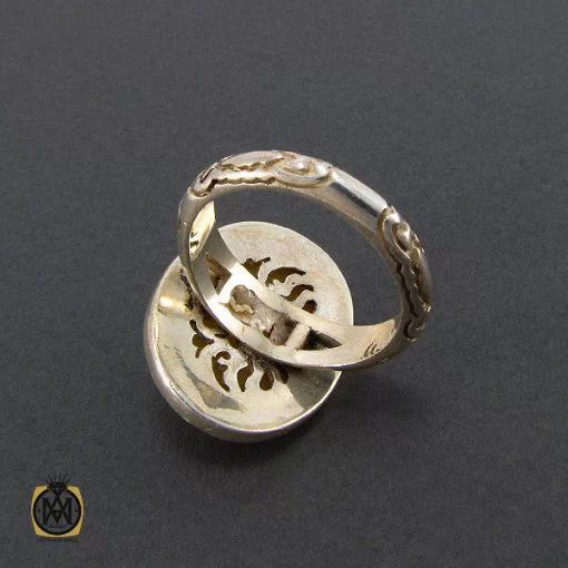 انگشتر عقیق زرد مردانه - کد 8140 - تصویر 3