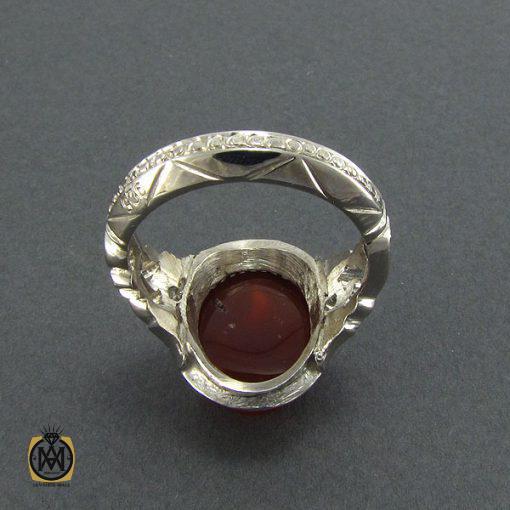 انگشتر عقیق یمن شبکه ای دست ساز دور چنگ مردانه - کد 8148 - تصویر 3