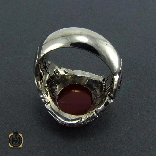 انگشتر عقیق مردانه اصل - کد 8156 - تصویر 3